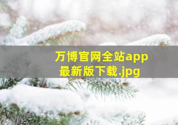 万博官网全站app最新版下载