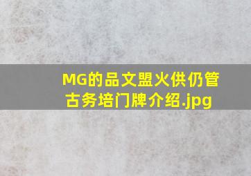 MG的品文盟火供仍管古务培门牌介绍