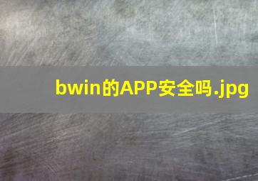 bwin的APP安全吗