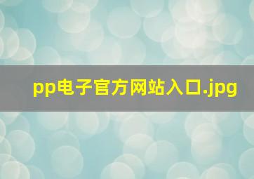 pp电子官方网站入口