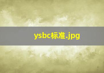 ysbc标准